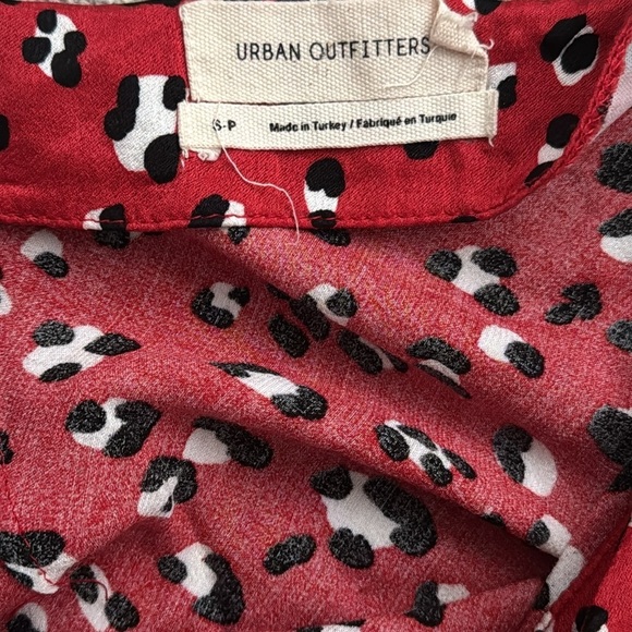 Urban Outfitters Red Leopard Satin Skirt - Picture 4 of 4